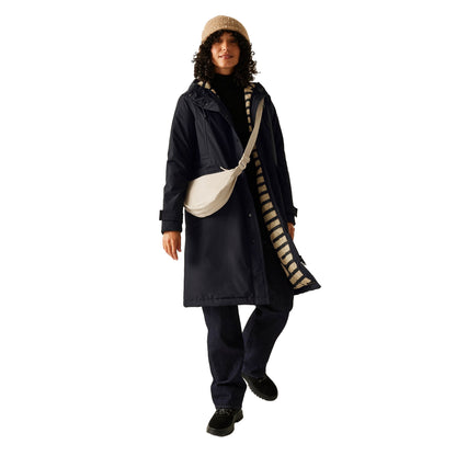 Black - Close up - Regatta Womens-Ladies Orla Kiely Wiggle Long Length Waterproof Jacket