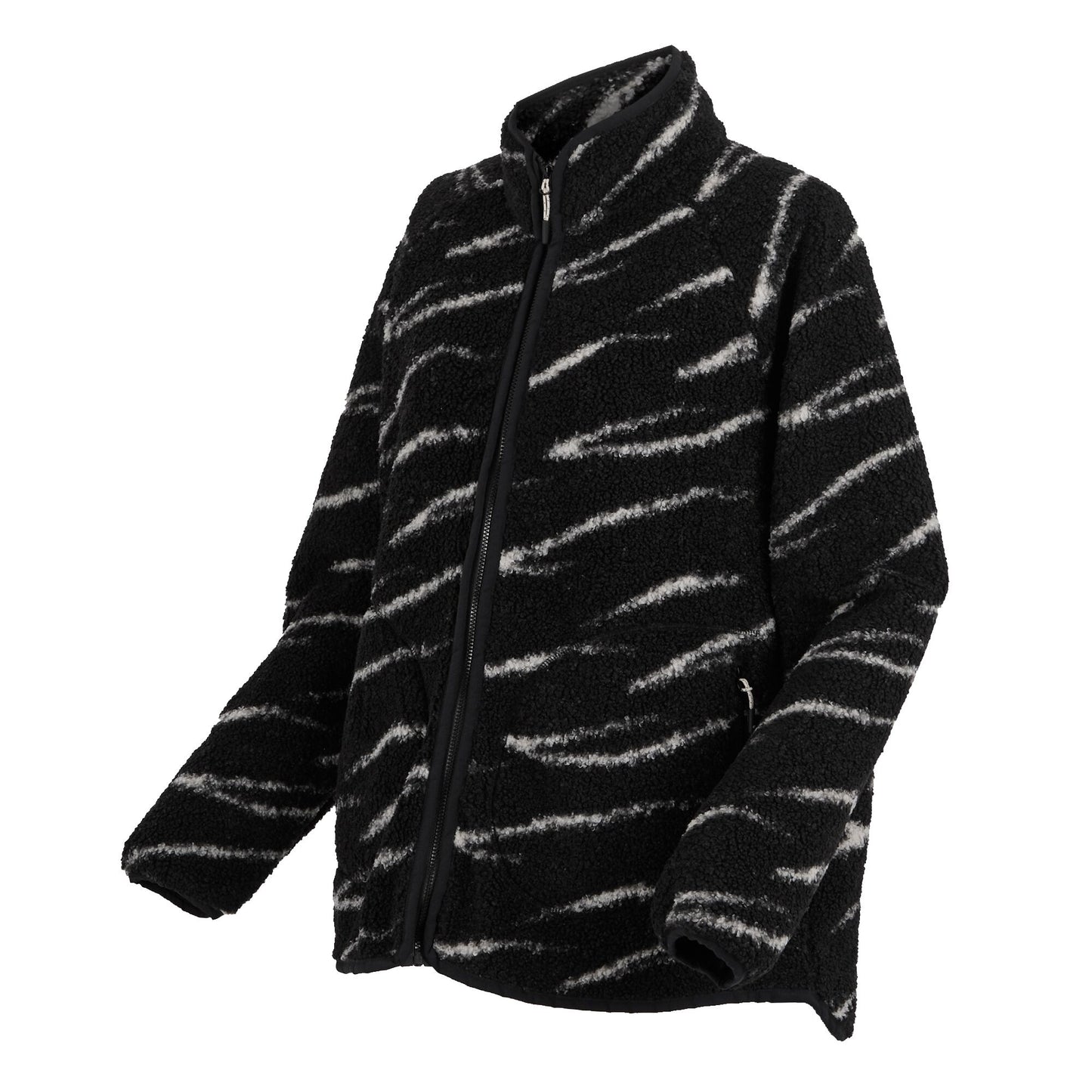 Black-Light Vanilla - Side - Regatta Womens-Ladies Frankie Borg Full Zip Fleece Jacket