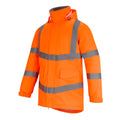 Orange - Side - Regatta Mens Pro Contract Dover Hi-Vis Parka