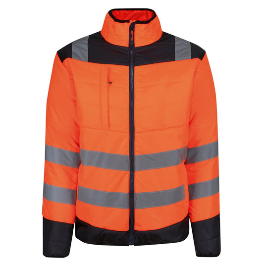 Orange - Front - Regatta Mens Two Tone Thermal Hi-Vis Jacket