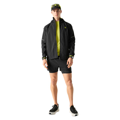 Black - Close up - Dare 2B Mens Ultra Light Waterproof Jacket