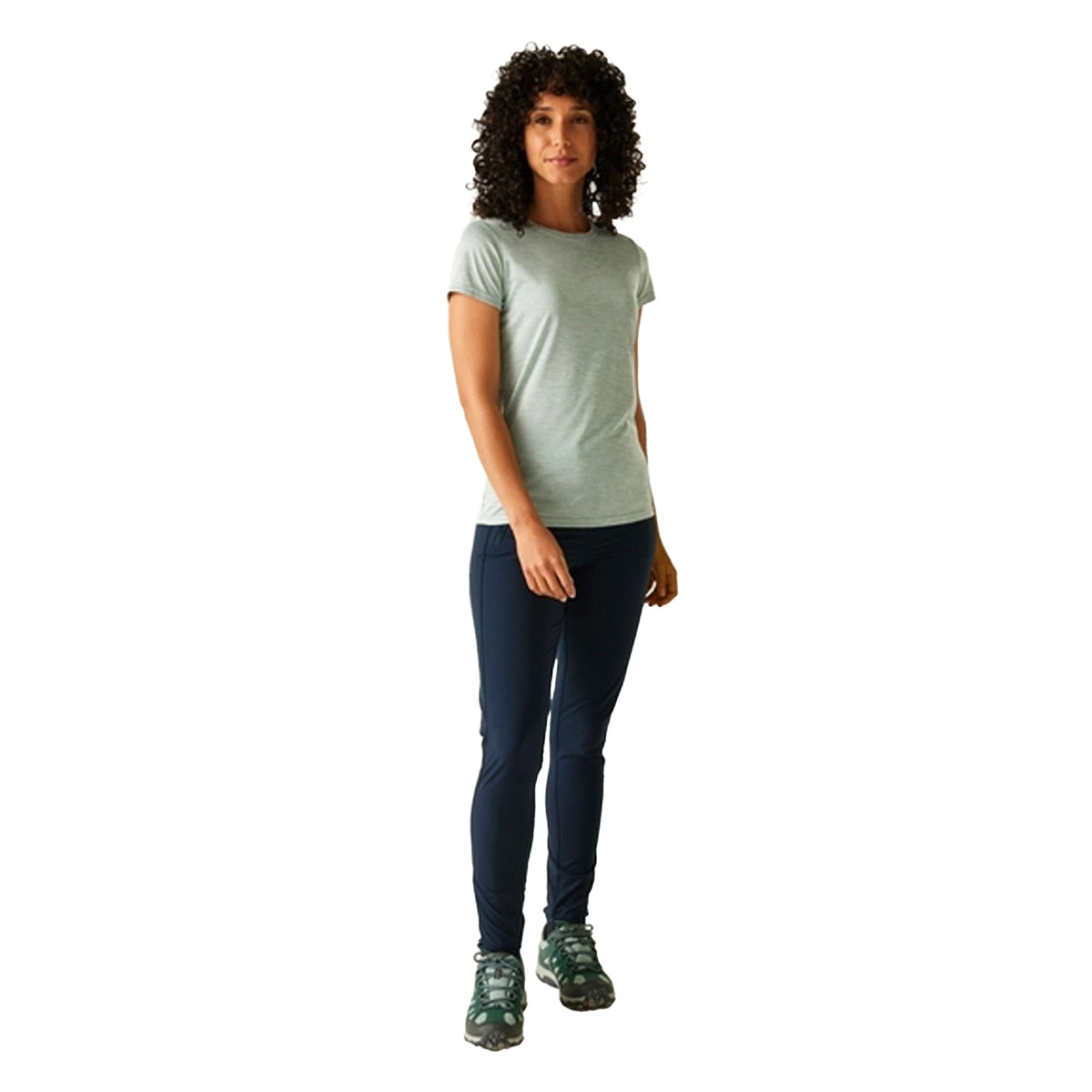 Navy - Close up - Regatta Womens-Ladies Pentre II Stretch Walking Trousers