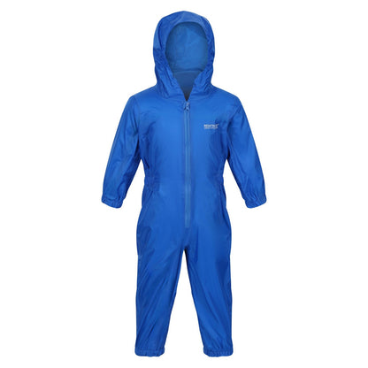 Oxford Blue - Front - Regatta Childrens-Kids Waterproof Puddle Suit