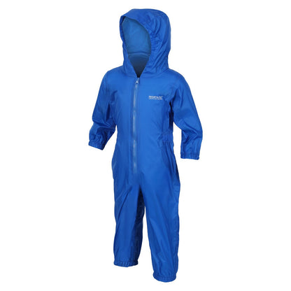 Oxford Blue - Side - Regatta Childrens-Kids Waterproof Puddle Suit
