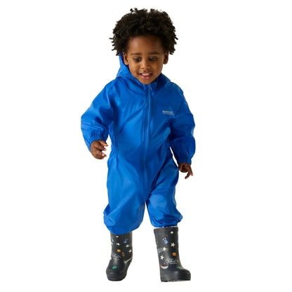 Oxford Blue - Pack Shot - Regatta Childrens-Kids Waterproof Puddle Suit