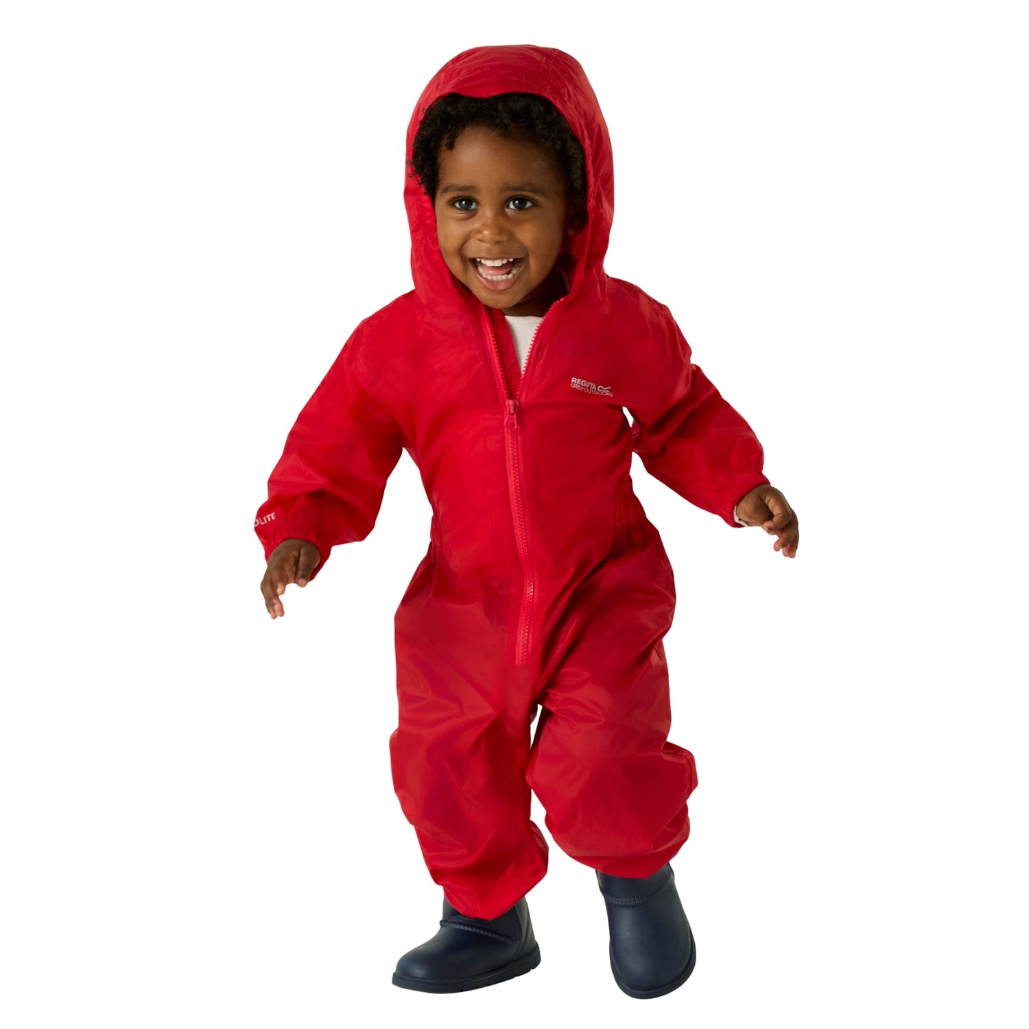 Pepper - Pack Shot - Regatta Childrens-Kids Waterproof Puddle Suit