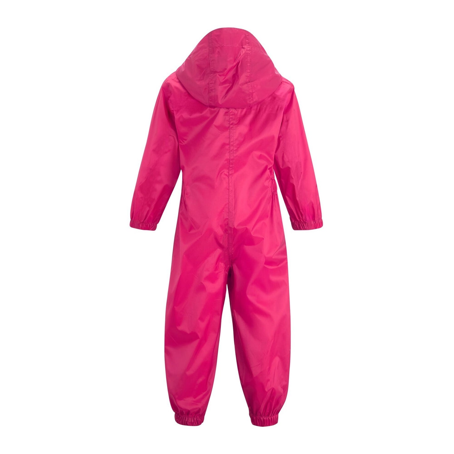 Jem Pink - Back - Regatta Childrens-Kids Waterproof Puddle Suit