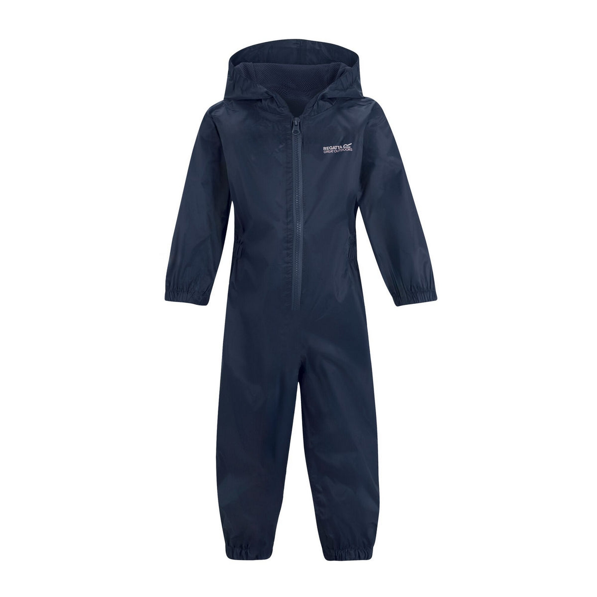 Navy - Front - Regatta Childrens-Kids Waterproof Puddle Suit