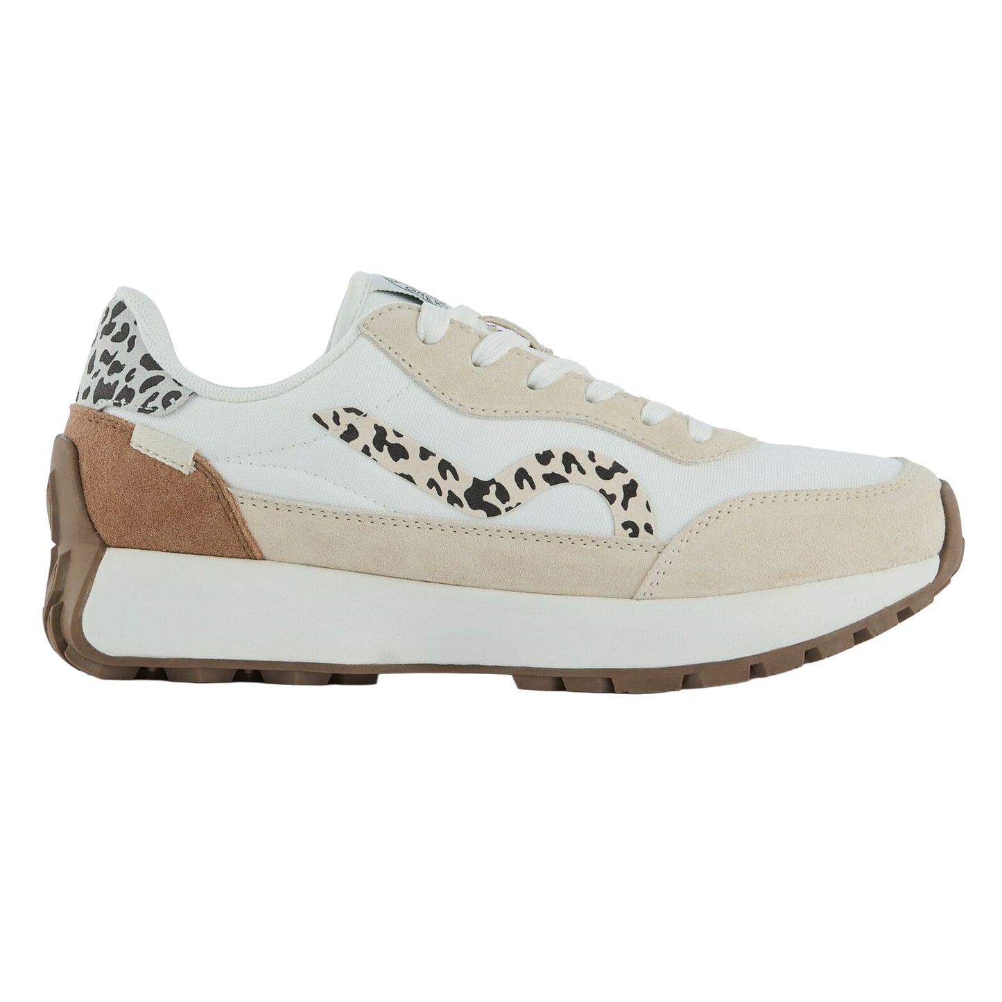 Vanilla - Side - Regatta Womens-Ladies Marine Heritage II Leopard Print Suede Trainers