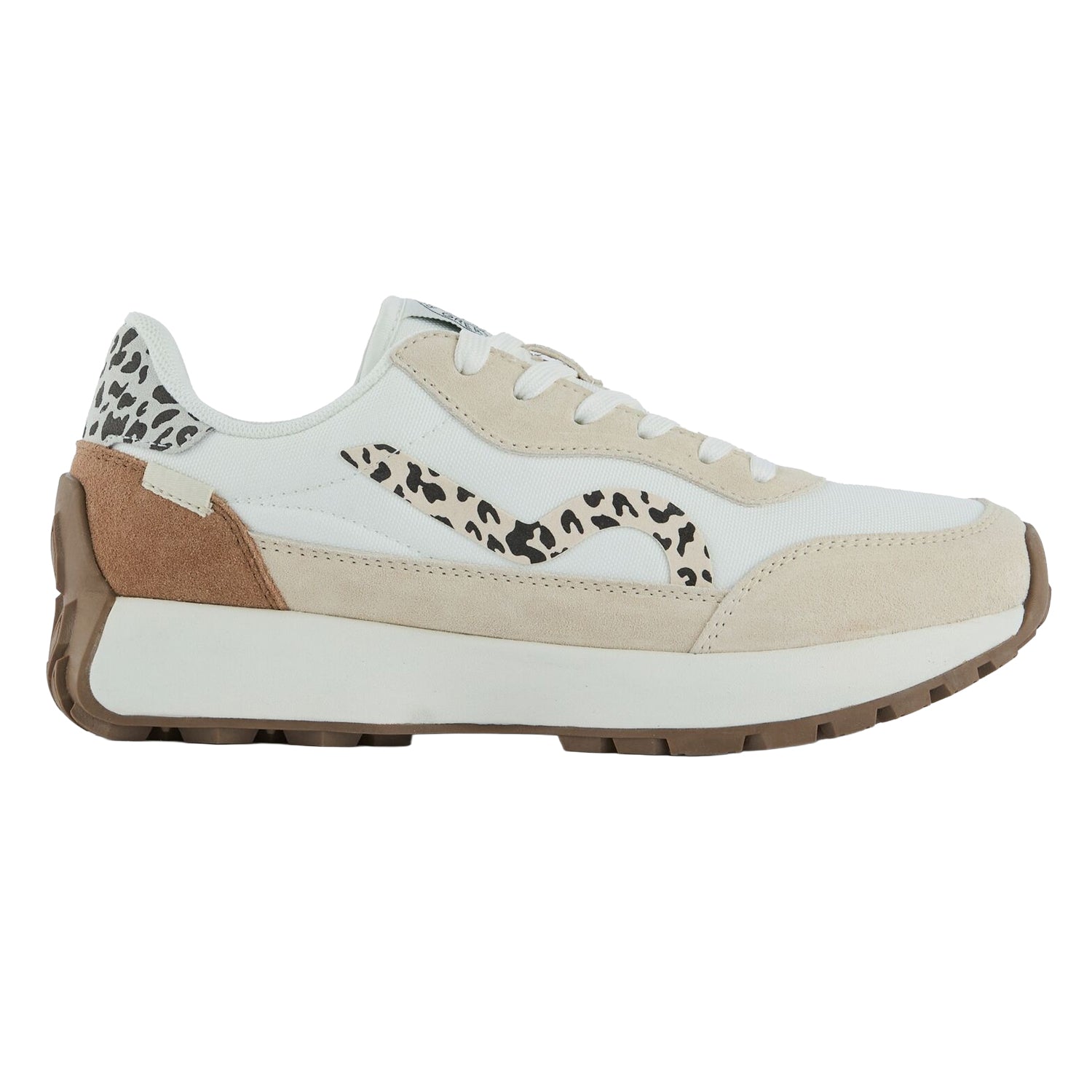 Vanilla - Side - Regatta Womens-Ladies Marine Heritage II Leopard Print Suede Trainers