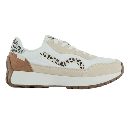 Vanilla - Side - Regatta Womens-Ladies Marine Heritage II Leopard Print Suede Trainers
