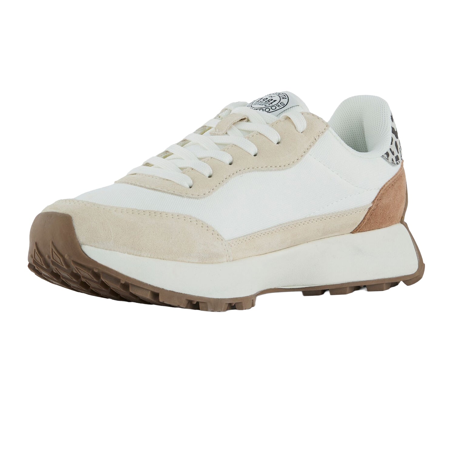 Vanilla - Lifestyle - Regatta Womens-Ladies Marine Heritage II Leopard Print Suede Trainers