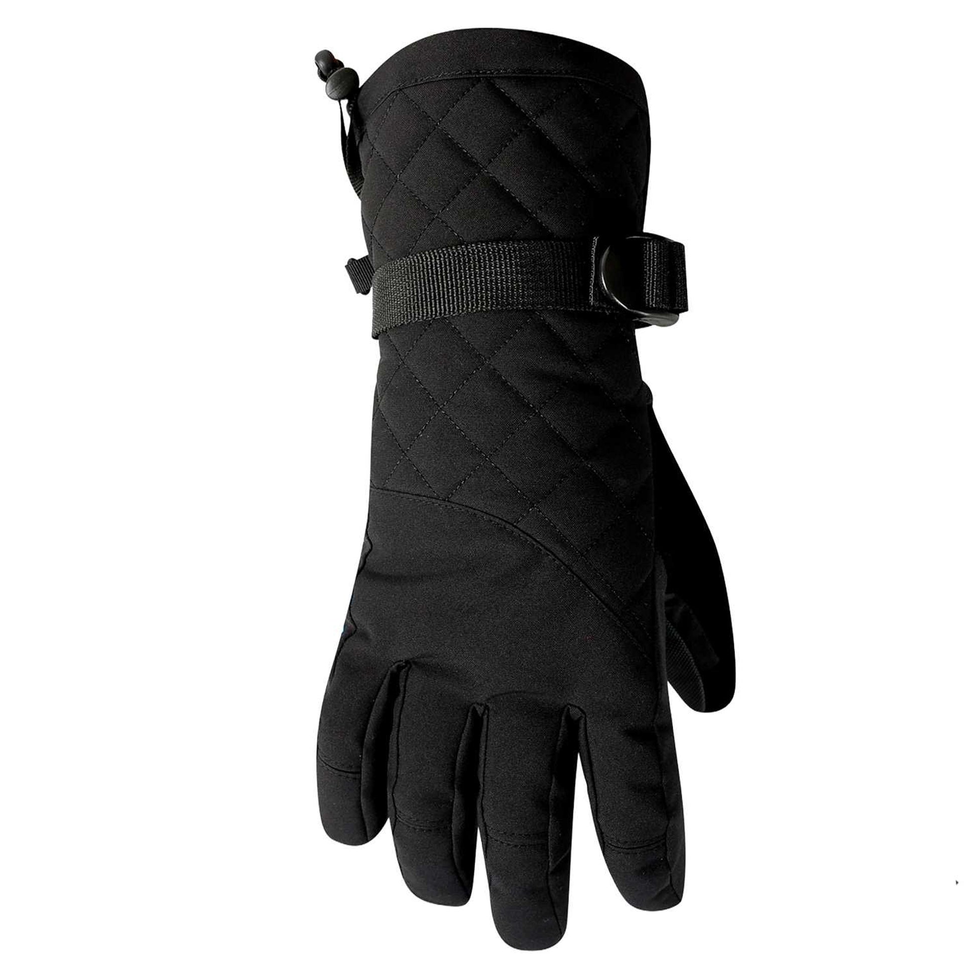 Black - Front - Regatta Womens-Ladies Summit Waterproof Ski Gloves