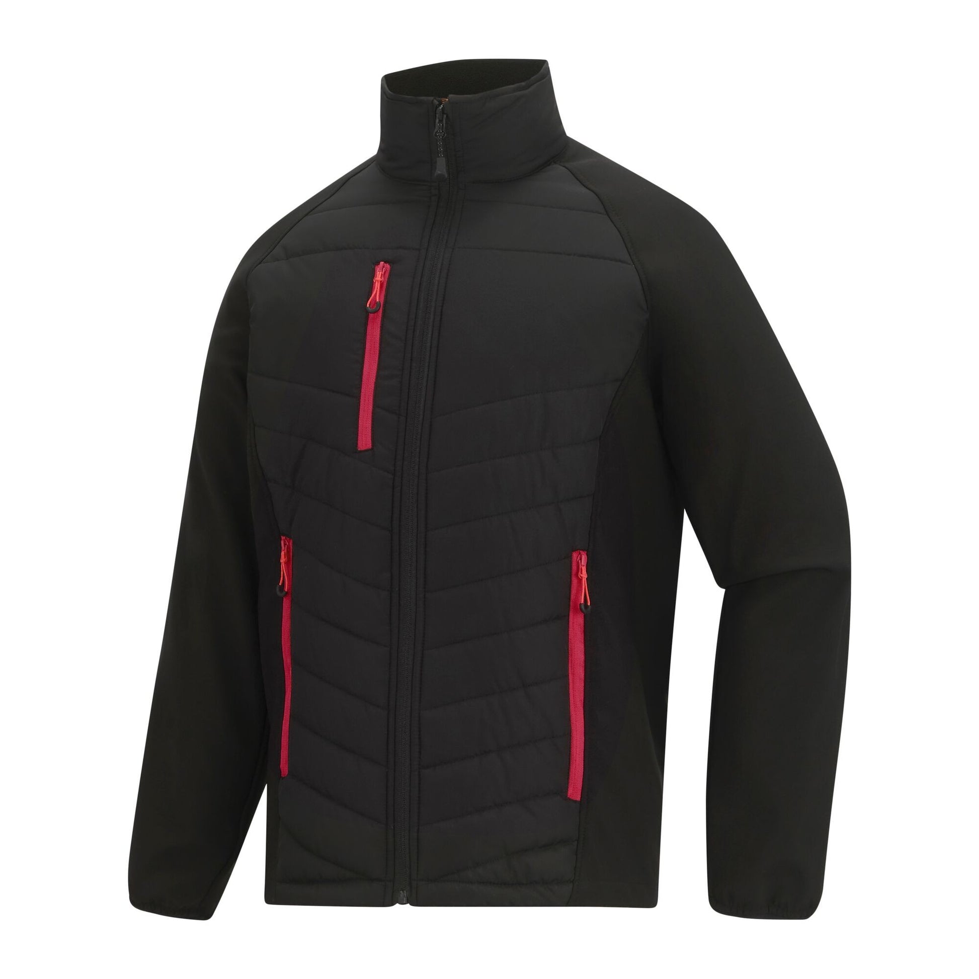 Black-Classic Red - Side - Regatta Mens Full Zip Padded Jacket