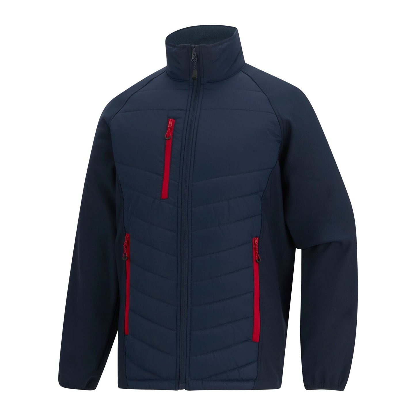 Navy-Classic Red - Side - Regatta Mens Full Zip Padded Jacket