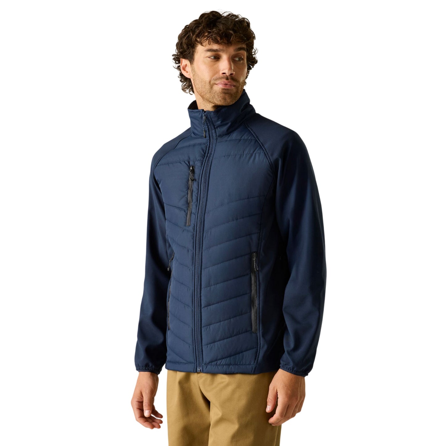 Navy-Ash - Lifestyle - Regatta Mens Full Zip Padded Jacket