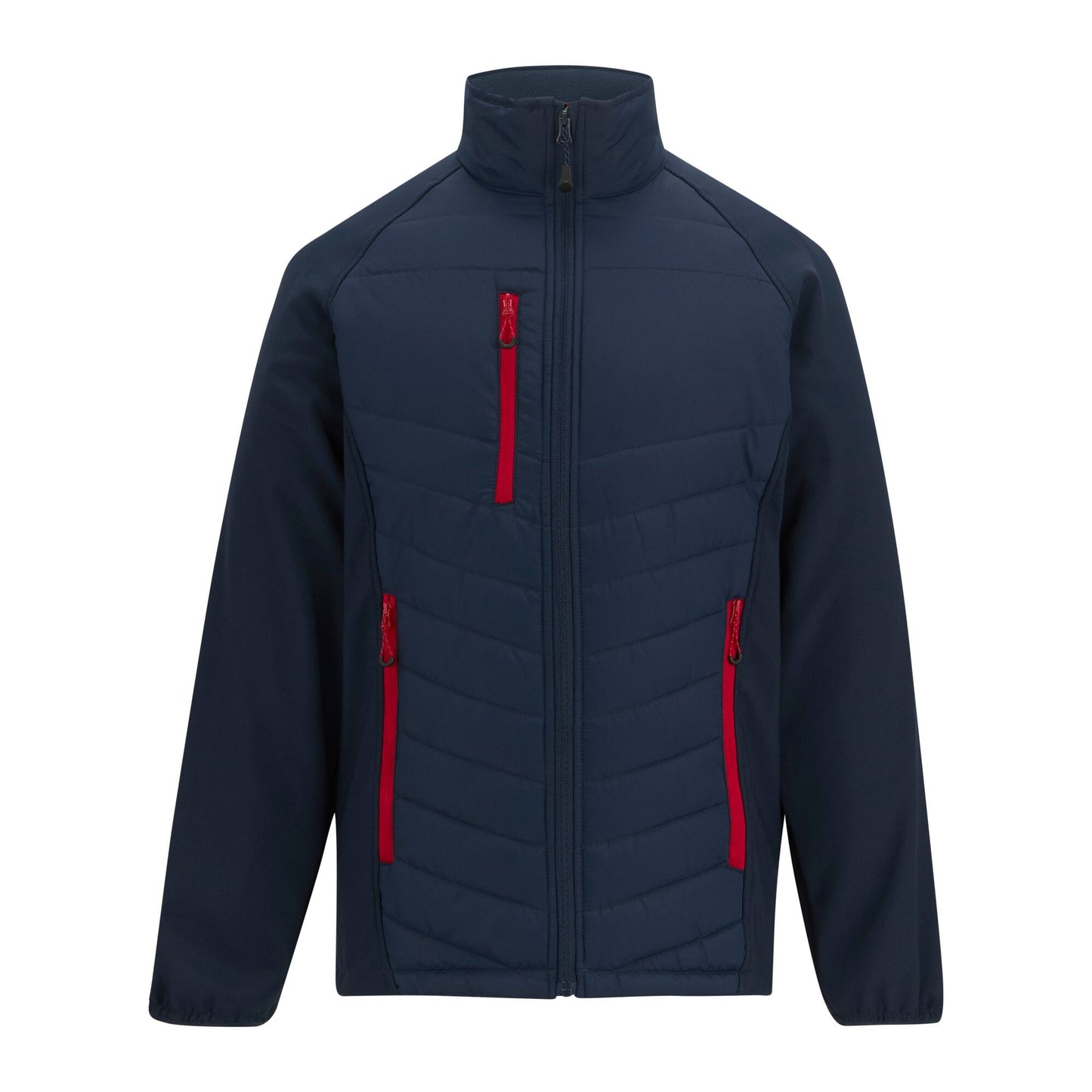 Navy-Classic Red - Front - Regatta Mens Full Zip Padded Jacket