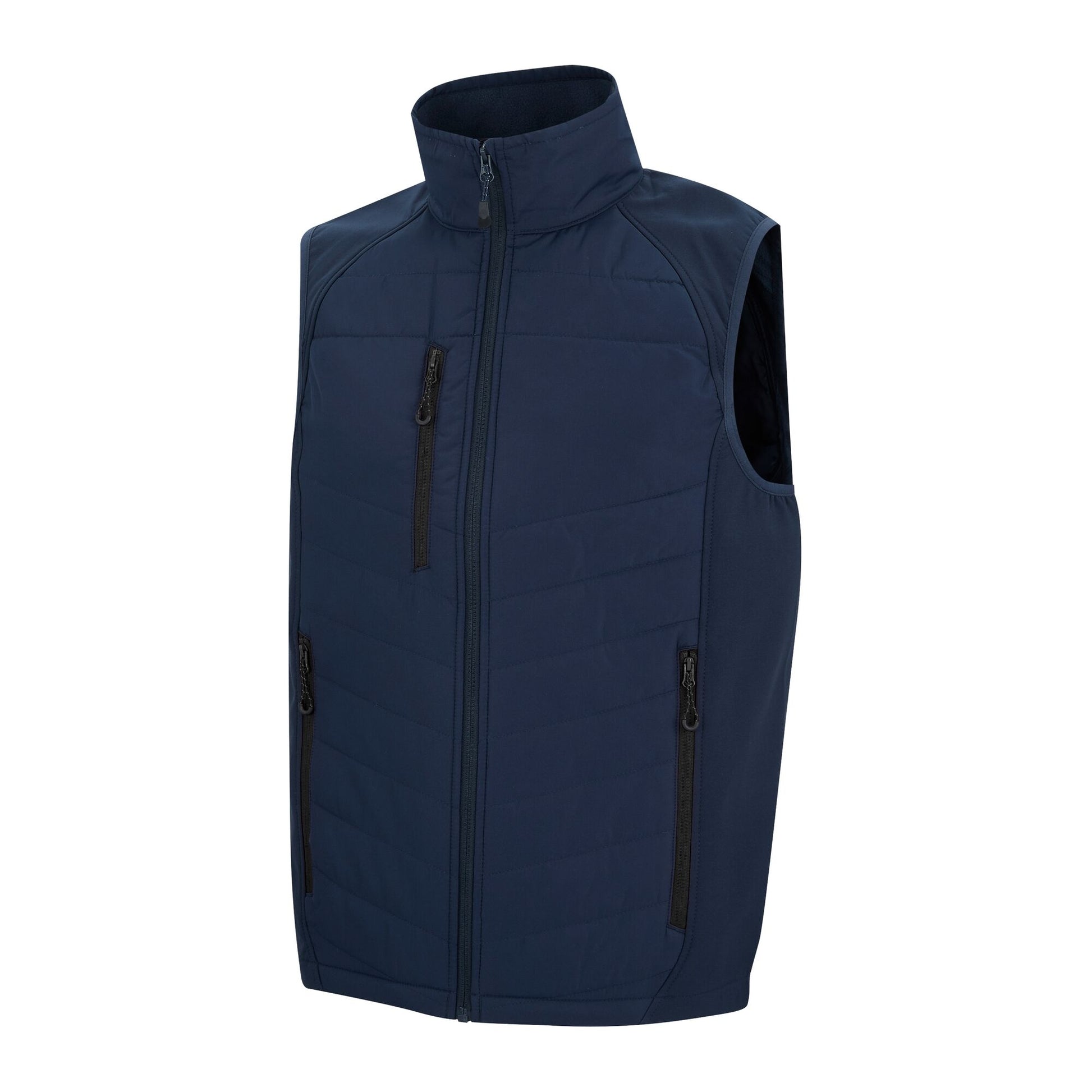 Navy-Ash - Side - Regatta Mens Full Zip Gilet
