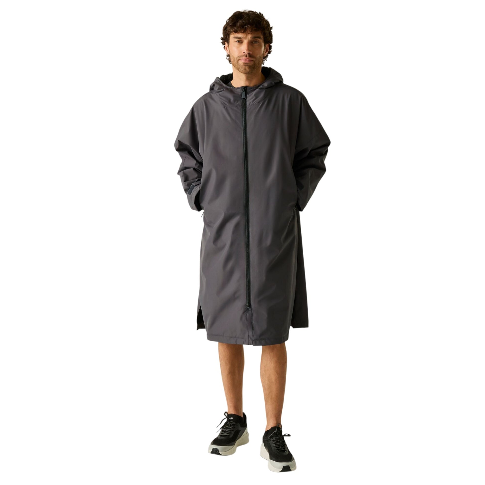 Slate Grey-Black - Lifestyle - Regatta Unisex Adult Changing Robe