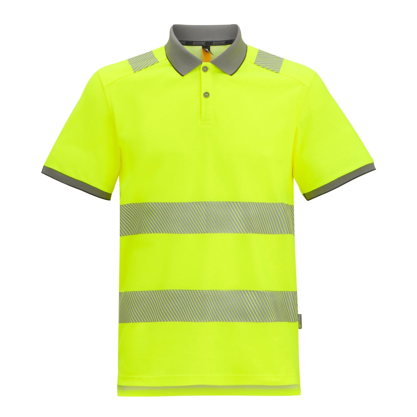 Yellow - Front - Regatta Unisex Adult Polycotton Hi-Vis Polo Shirt