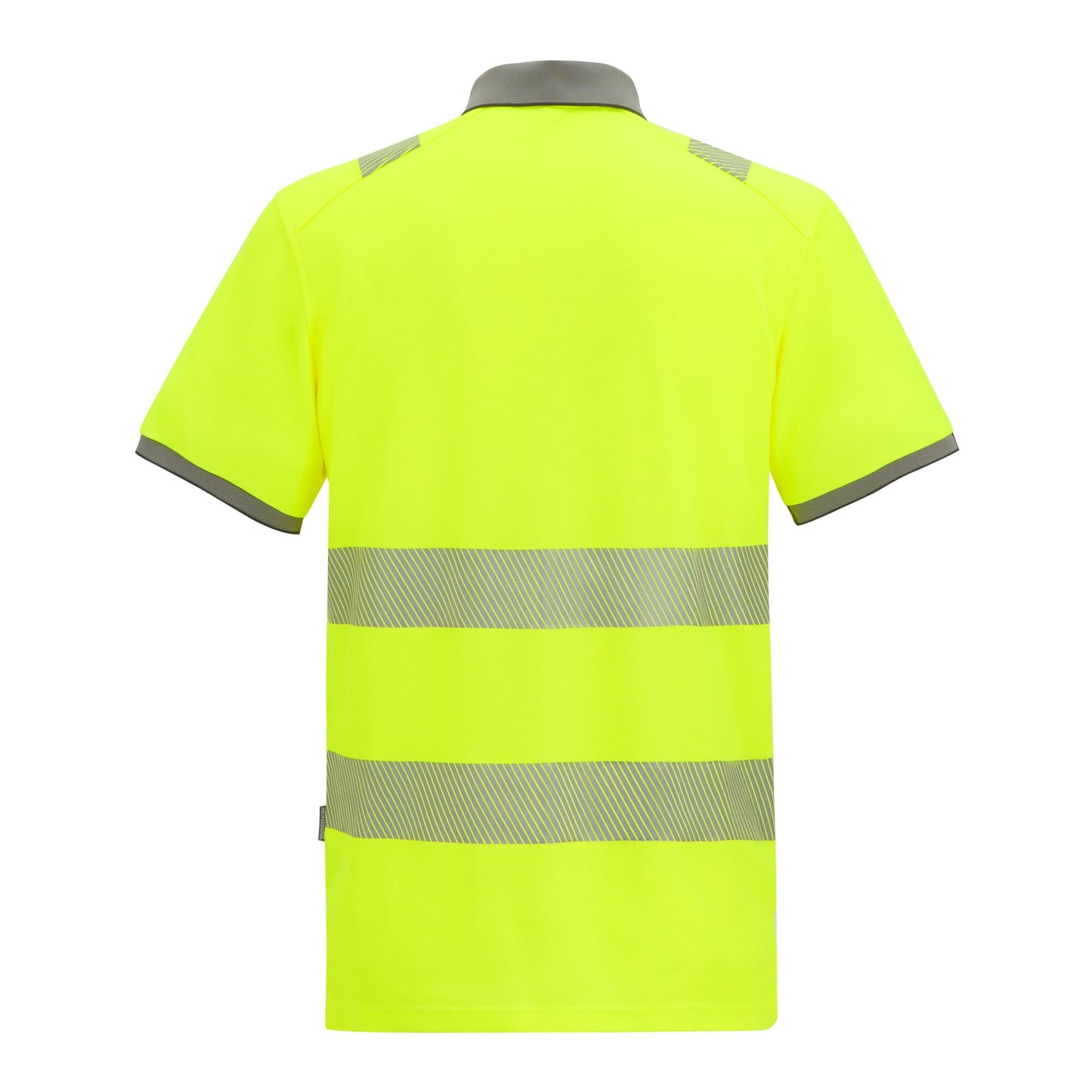 Yellow - Back - Regatta Unisex Adult Polycotton Hi-Vis Polo Shirt