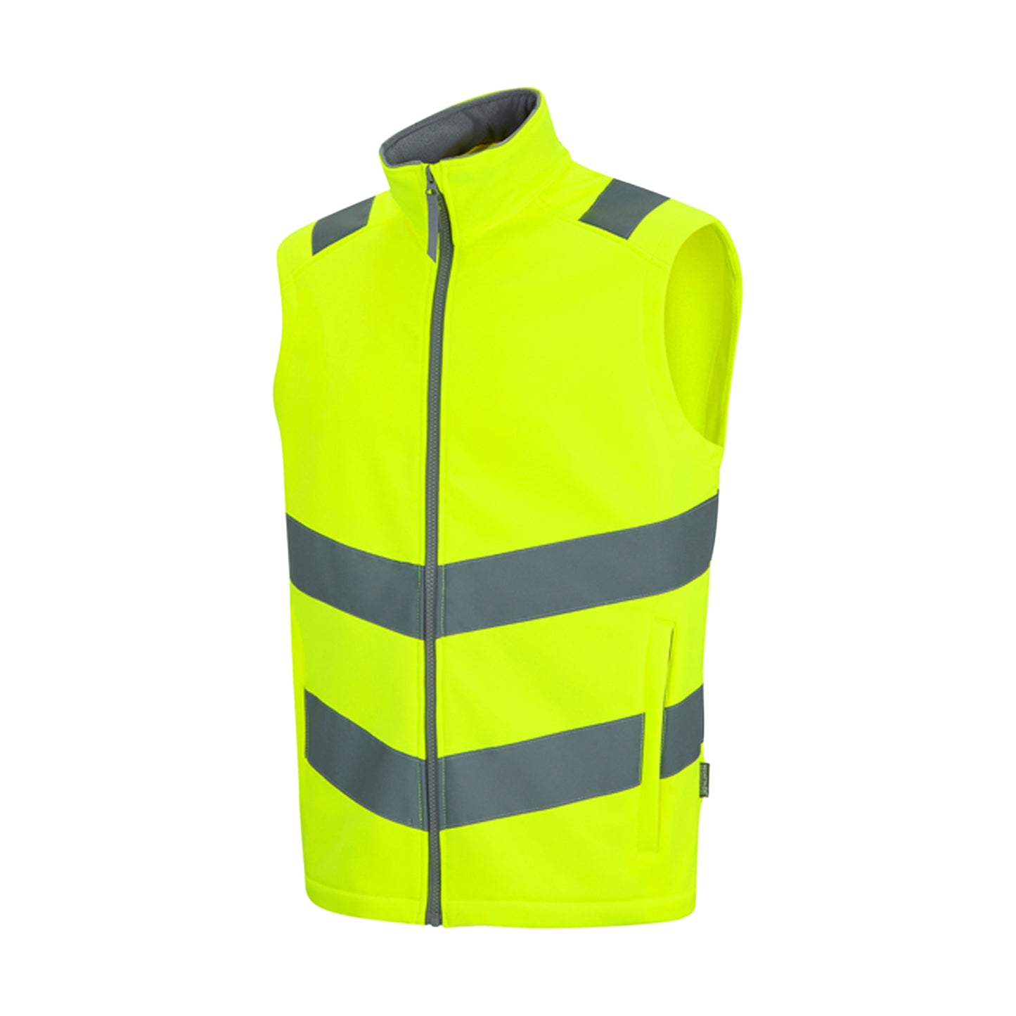 Yellow - Side - Regatta Mens Pro Contract Ablaze Soft Full Zip Hi-Vis Vest