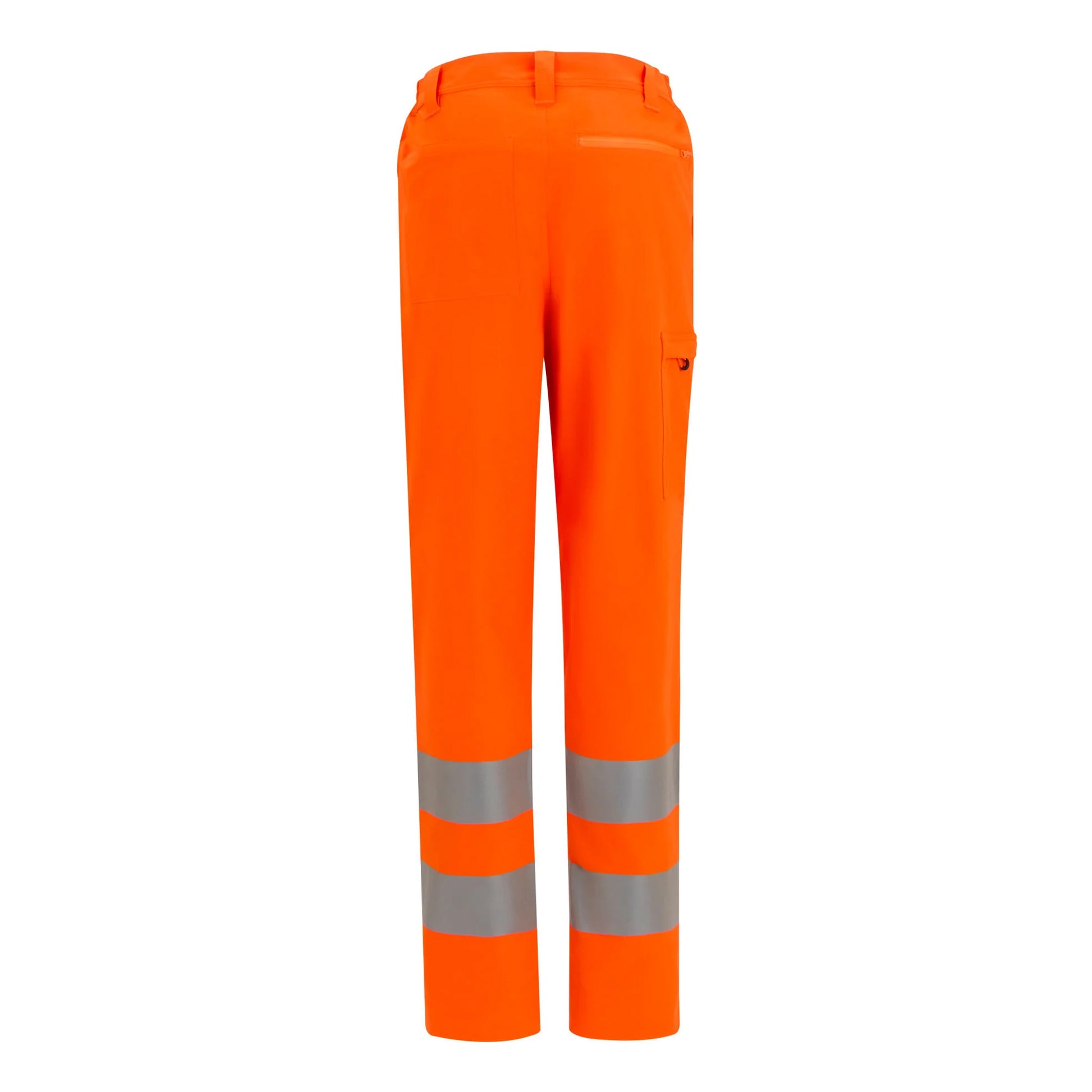 Orange - Back - Regatta Mens Stretch Hi-Vis Trousers