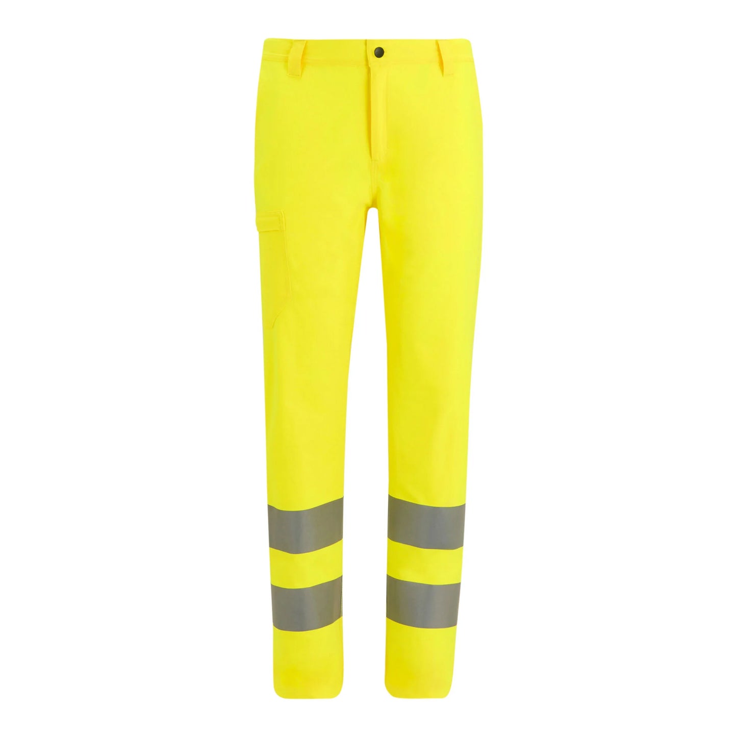Yellow - Front - Regatta Mens Stretch Hi-Vis Trousers
