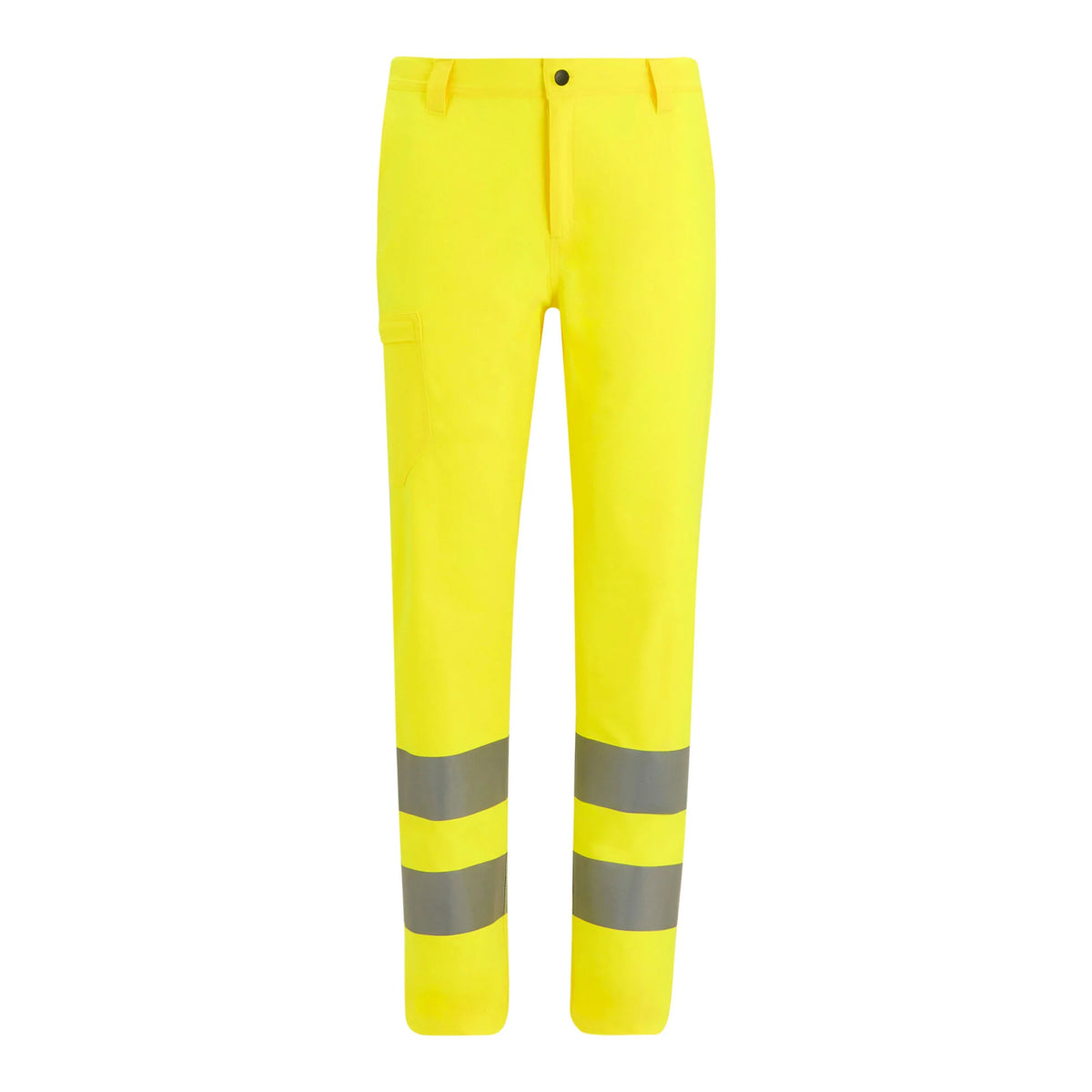 Yellow - Front - Regatta Mens Stretch Hi-Vis Trousers