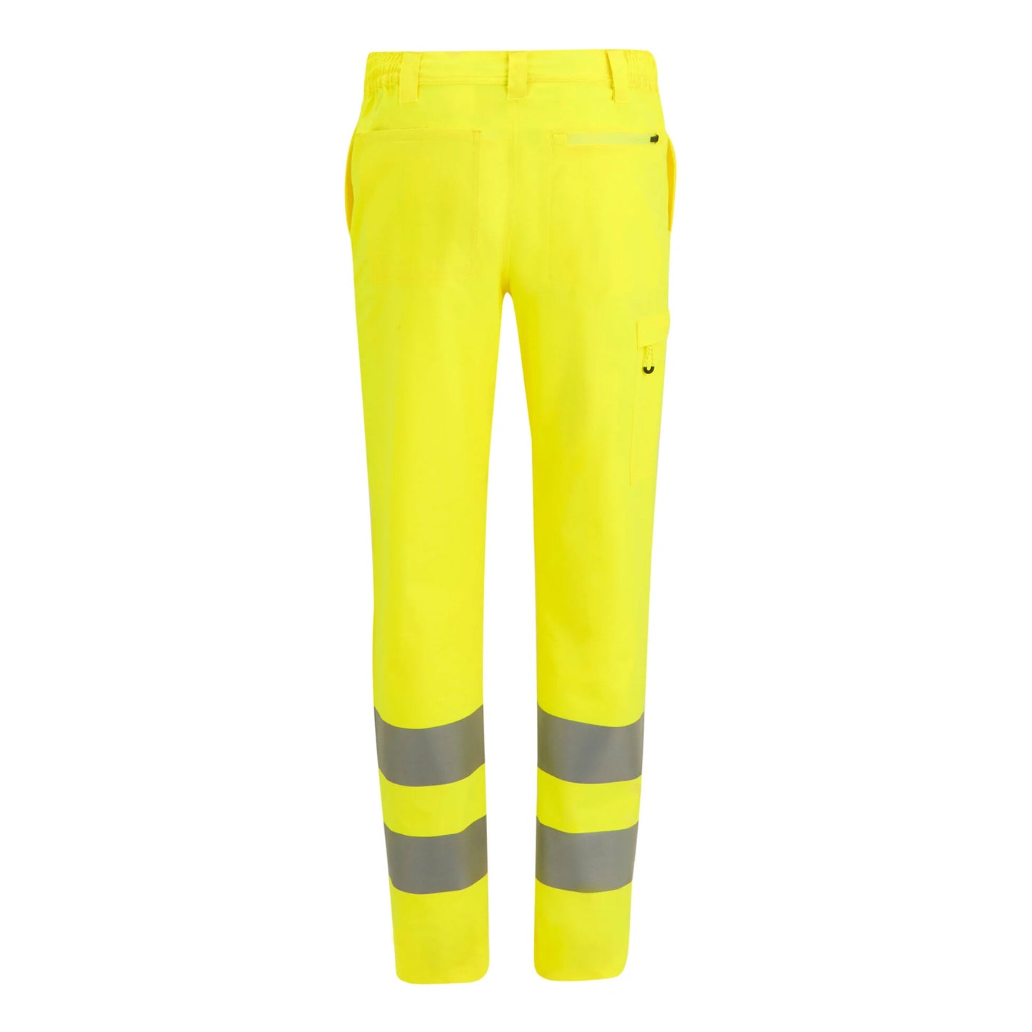 Yellow - Back - Regatta Mens Stretch Hi-Vis Trousers