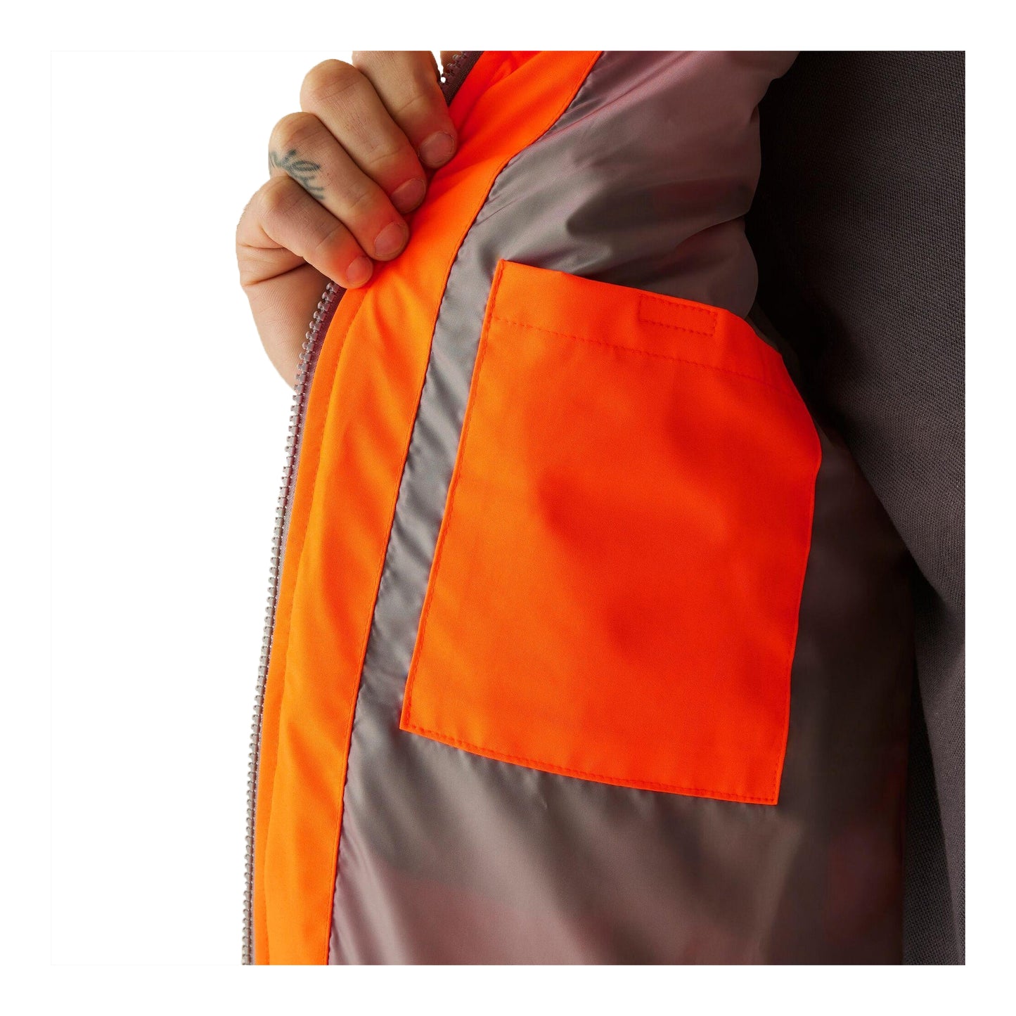 Orange - Side - Regatta Mens Thermal Two Tone Hi-Vis Vest