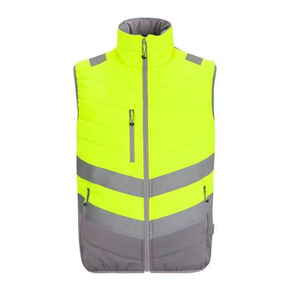 Yellow - Front - Regatta Mens Thermal Two Tone Hi-Vis Vest