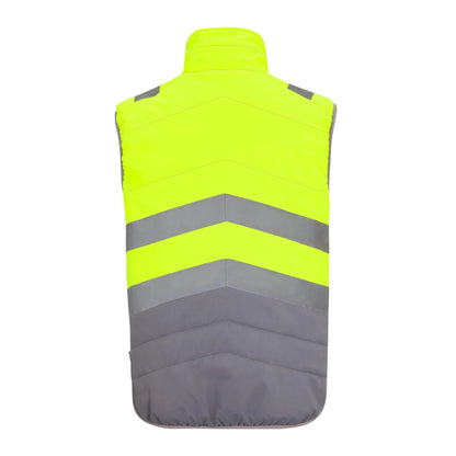 Yellow - Back - Regatta Mens Thermal Two Tone Hi-Vis Vest