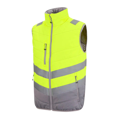Yellow - Side - Regatta Mens Thermal Two Tone Hi-Vis Vest