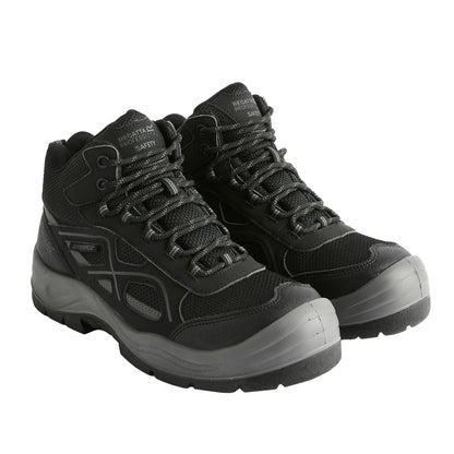 Black-Granite - Front - Regatta Mens Limestone Waterproof Safety Boots