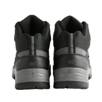 Black-Granite - Back - Regatta Mens Limestone Waterproof Safety Boots