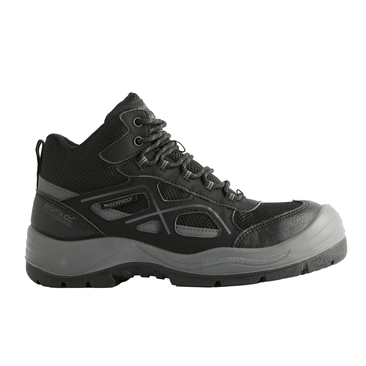 Black-Granite - Side - Regatta Mens Limestone Waterproof Safety Boots