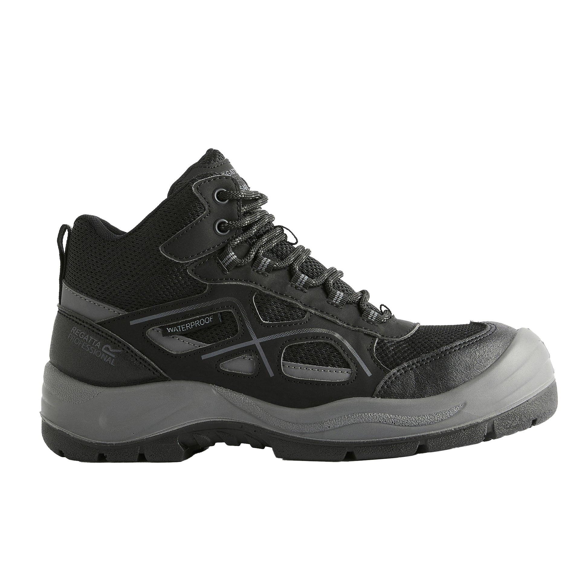 Black-Granite - Side - Regatta Mens Limestone Waterproof Safety Boots