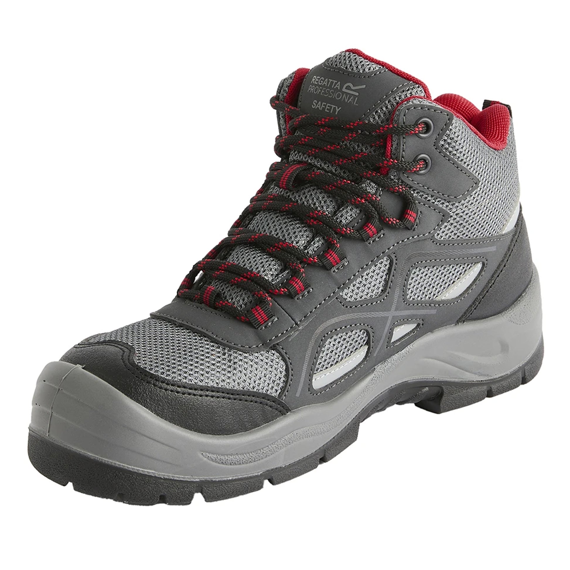 Granite-Red - Pack Shot - Regatta Mens Limestone Waterproof Safety Boots