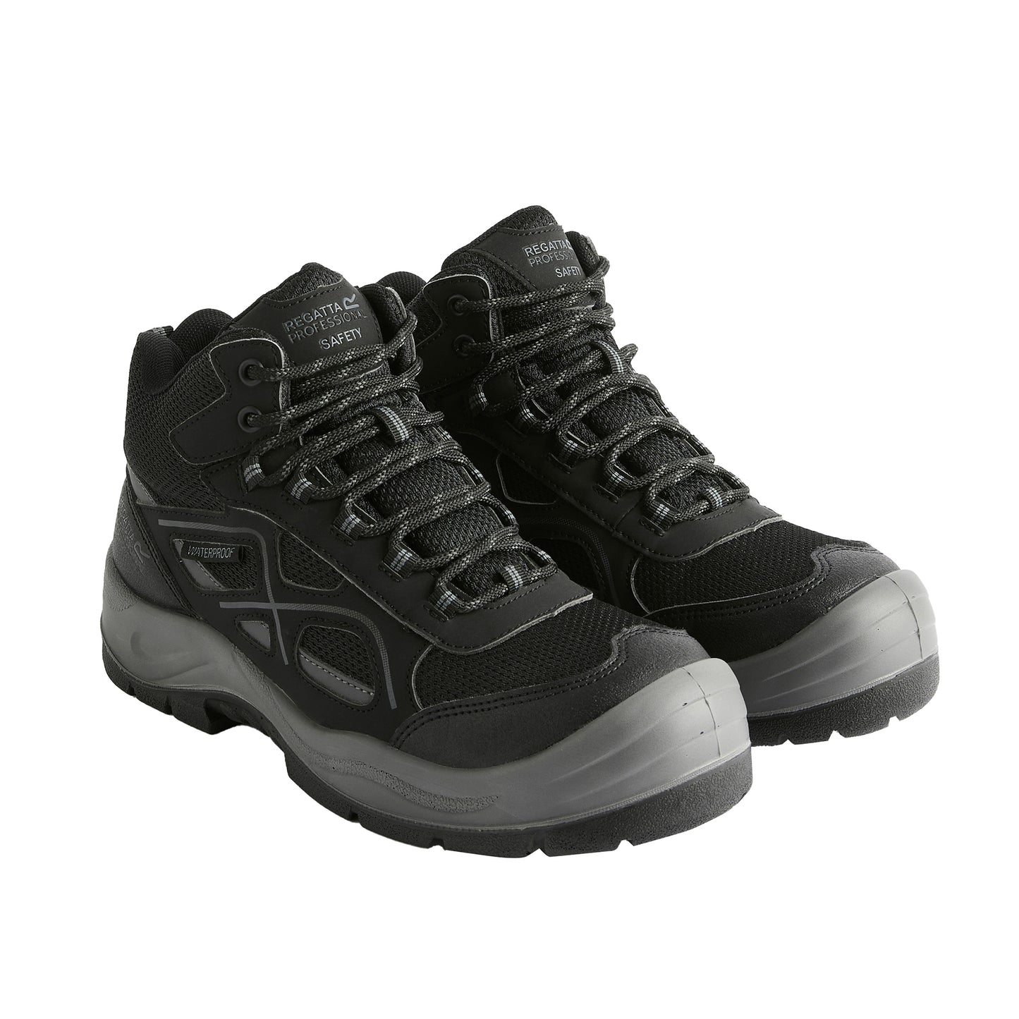 Black - Front - Regatta Mens Limestone Waterproof Safety Boots
