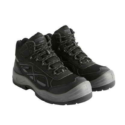 Black - Front - Regatta Mens Limestone Waterproof Safety Boots