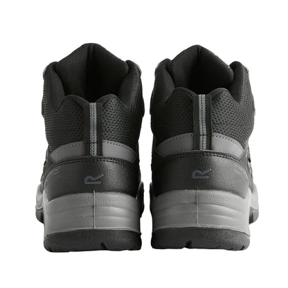 Black - Back - Regatta Mens Limestone Waterproof Safety Boots
