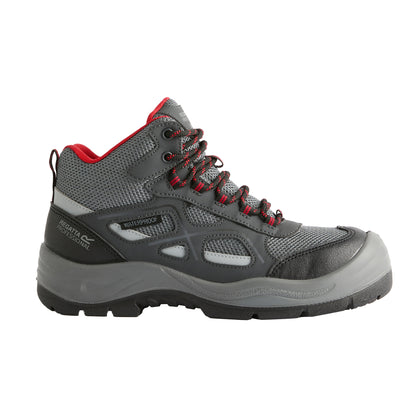 Black - Side - Regatta Mens Limestone Waterproof Safety Boots