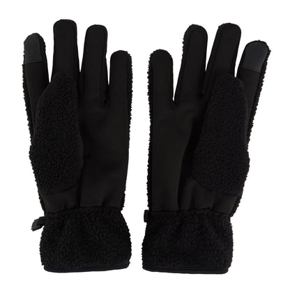 Black - Back - Regatta Unisex Adult Tech Touch Screen Borg Logo Winter Gloves