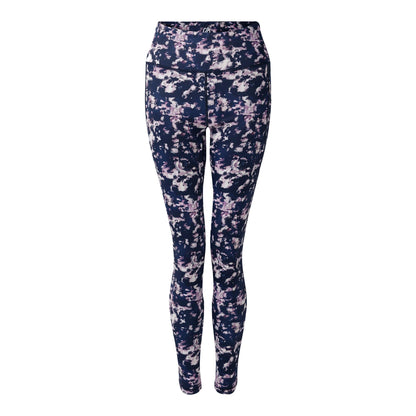 Navy - Front - Dare 2B Womens-Ladies Influential II Ink Print Leggings