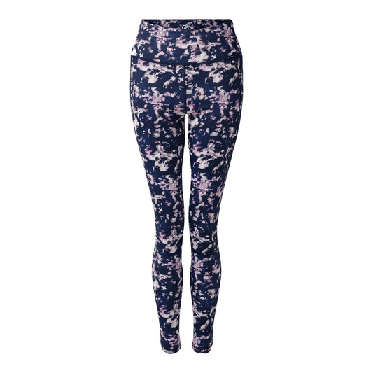 Navy - Front - Dare 2B Womens-Ladies Influential II Ink Print Leggings