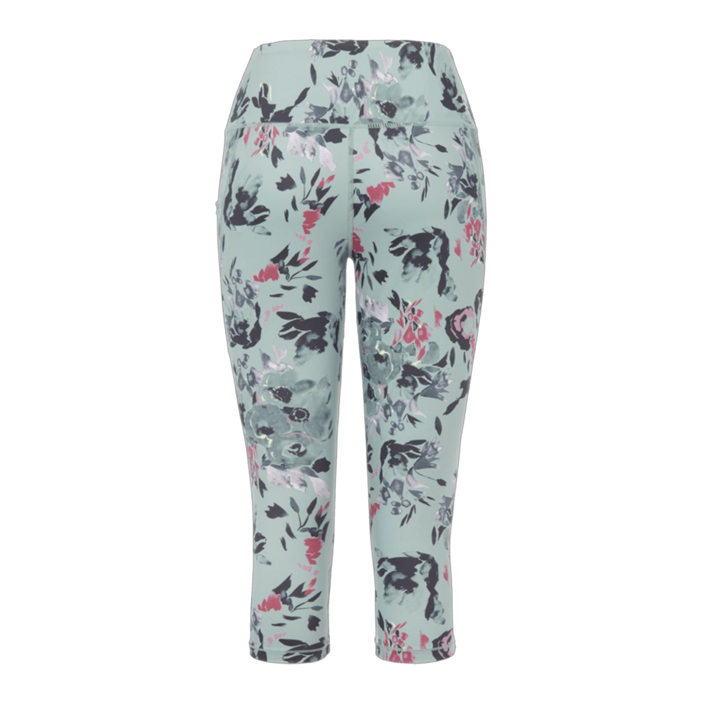 Glacier Green - Back - Dare 2B Womens-Ladies Influential II Floral 3-4 Leggings