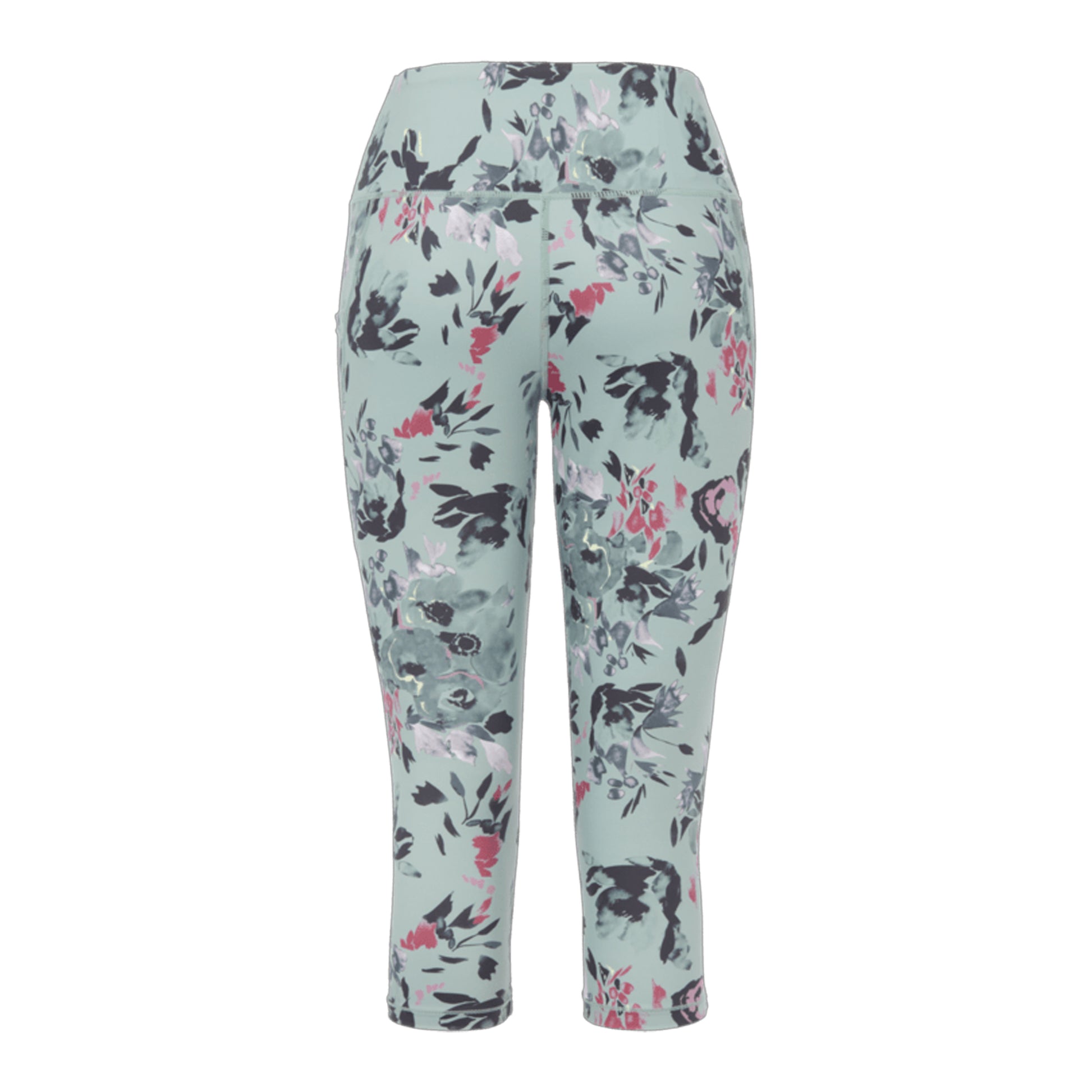 Glacier Green - Back - Dare 2B Womens-Ladies Influential II Floral 3-4 Leggings