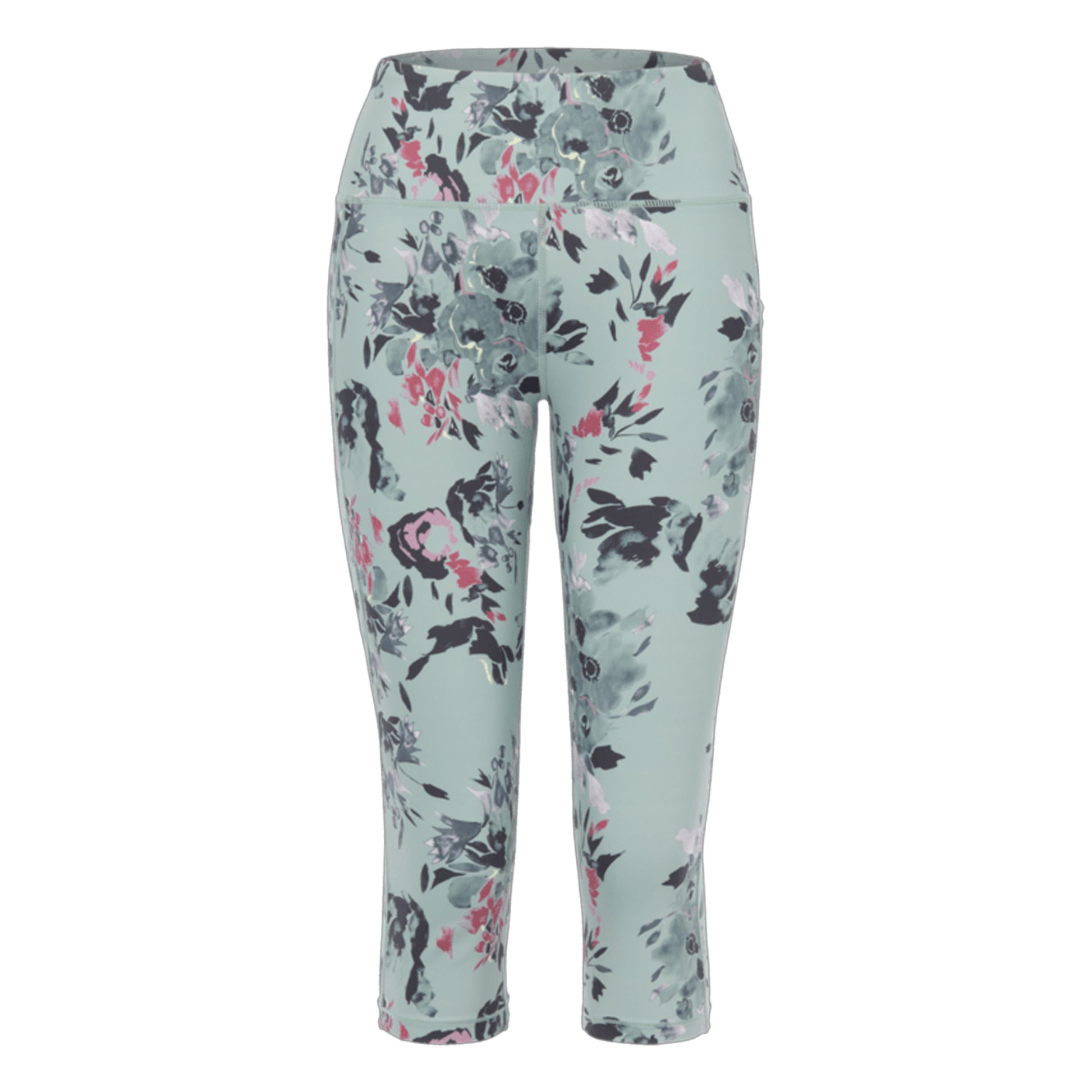 Glacier Green - Front - Dare 2B Womens-Ladies Influential II Floral 3-4 Leggings