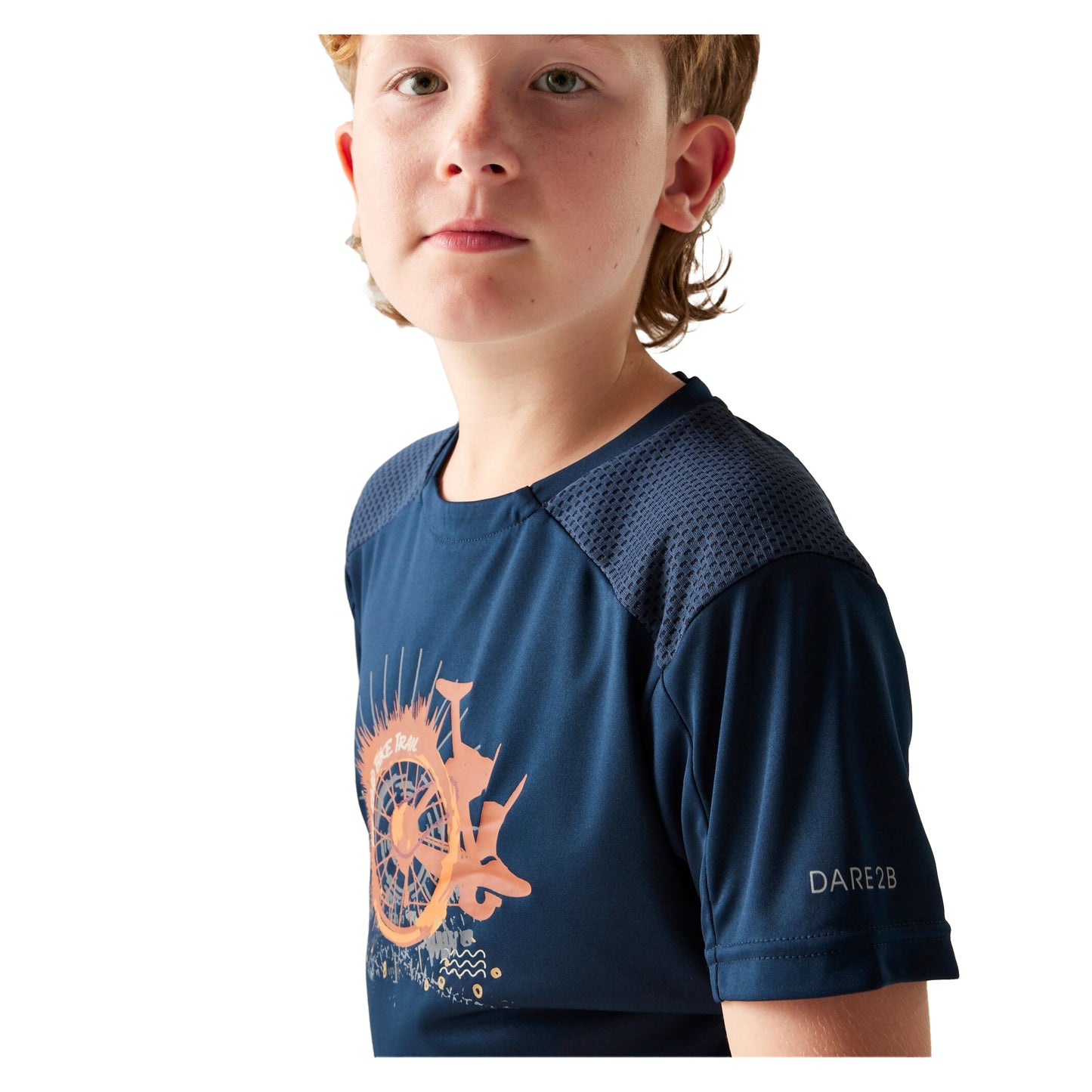 Navy - Side - Dare 2B Childrens-Kids Trackstand II Cycle T-Shirt